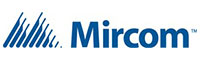Mircom logo featuring blue diagonal lines on the left and the word "Mircom" in blue text on the right.