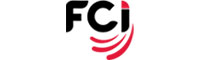 FCI logo with stylized black letters and red arcs forming signal waves beneath the letter "i" on a white background.